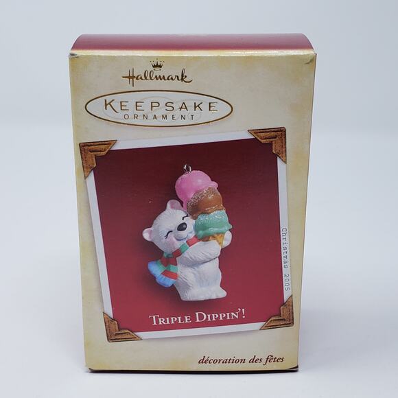 2005 Hallmark Triple Dippin'! Handcrafted Keepsake Christmas Holiday Ornament - Picture 1 of 8